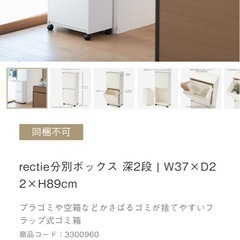 KEYUCA　rectie分別ボックス 深2段 の画像