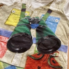 ロンパース　80センチ　双眼鏡デザインの画像