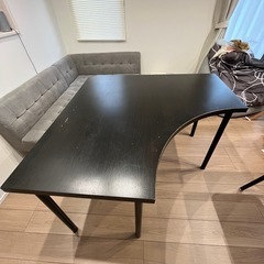 IKEA 黒色　机　デスク