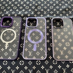 iPhone14ProMAX用☆中古透明MagSafe等3個セット紫系