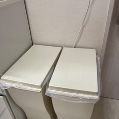 ゴミ箱　35L 蓋付き　2つセット　ベージュ
