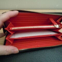 (未使用)S＆C 長財布　ブラック/レッド　新品　箱付きの画像