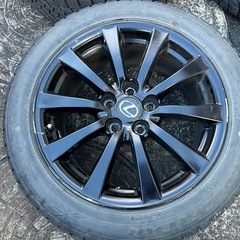 黒塗装　レクサス　is　純正 ホイール　215/55r17 17インチ 8J+45 グッドイヤー　スタッドレスの画像