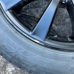 黒塗装　レクサス　is　純正 ホイール　215/55r17 17インチ 8J+45 グッドイヤー　スタッドレスの画像