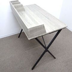 新札幌◆美品 ドウシシャ パーソナルデスク ボルカ90W VOL9085-PA◆ 木目調 配線穴あり 900×500×840 No.3114の画像