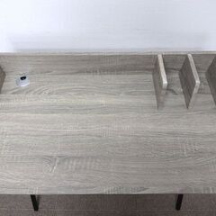 新札幌◆美品 ドウシシャ パーソナルデスク ボルカ90W VOL9085-PA◆ 木目調 配線穴あり 900×500×840 No.3114の画像