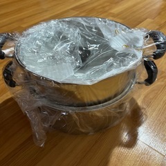 【新品】２段蒸し器　26cm   NEWグランセ　ステンレス製ガラス蓋付　オール熱源対応の画像