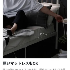 ベッド パイプベッド シングルの画像