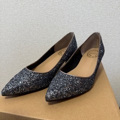 美品　ラメ　パンプス