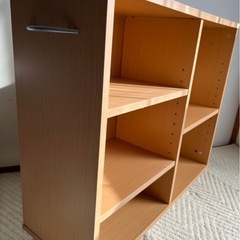 美品 キャスター付き収納BOX カラーボックスの画像