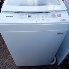 （お取り引き中）コンフィー(COMFEE’) COMFEE' 上面 洗濯機 7kg 全自動 風乾燥 1-3人用 一人暮らし 予約洗濯 スピードコース ステンレス槽 ガラスドア CAC06W70U/EWW-JPの画像