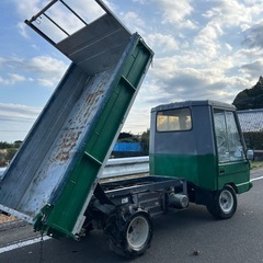 アテックス ダンプ運搬車 4WD  油圧　パワステ　中折れ　キャビン　セル付き　 四駆 トレーラー　荷台 搬送 乗用 三方開 運搬車　室内扇風機付き　簡易始動動画ありの画像