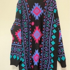 Clifton Place 幾何学模様 ニットセーターの画像