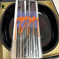 【新品未使用】 お値下げ　箸付き菓子鉢　ヤマモトカンサイの画像