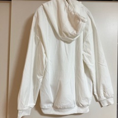 新品【2XL】パーカー 長袖 メンズ 秋 大きいサイズ ホワイト おしゃれの画像