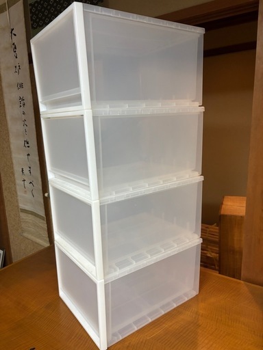 無印良品 ポリプロピレン収納ケース 中サイズ 4点セット