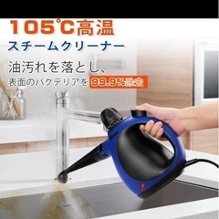 スチームクリーナー ハンディ 10ピースのアクセサリーセット 加圧スチーム洗浄機多目的および多面すべての自然で化学薬品を使用しない家庭、キッチン、自動車、用スチームクリーニング、カーペット 除菌 掃除 年末清掃 の画像