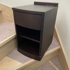 IDC 大塚家具 ビエンナ ナイトテーブル コンセント オーク材...