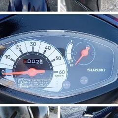 非常に良いエンジン。スズキ V50 ( アドレス )。バッテリーは新品。フロントブレーキパッドはほぼ新品。サイドスタンド付き。走行距離 5002 キロ。の画像