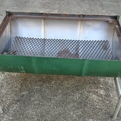 ◆更に値下げ◆  バーべキュー・焼却用装置（ドラム缶半分）＋孟宗竹