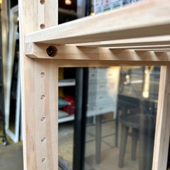 【武蔵小山店】 オープンシェルフ 高さ調節可能 4段 木製 軽量 ナチュラル 大容量 壁面収納 の画像