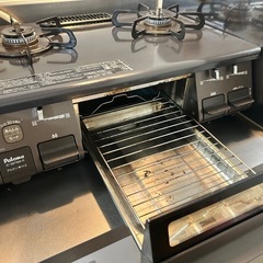 Paloma 2口コンロ　水なし片面焼グリル付きの画像