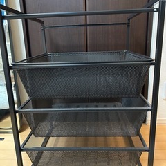 IKEA 収納ラック 黒　売ります 