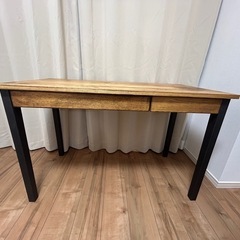無印良品　パイン材デスク　アンティーク加工の画像