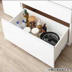 幅120 キッチンカウンター(キュリー2 120CT WH) キッチンボード レンジボード キッチン収納 キッチンラック レンジ台 食器棚 ゴミ箱上ラック ゴミ箱収納 ニトリの画像