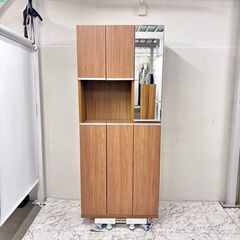  21784  鏡付き ハイタイプ シューズボックス 下駄箱    ◆大阪市内・東大阪市他 6,000円以上ご購入で無料配達いたします！◆ ※高槻・枚方方面◆西宮・尼崎方面◆生駒方面　それぞれ条件付き無料配送あり！            