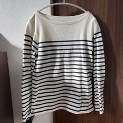 無印良品　ボーダー柄 コットン長袖Tシャツ Sサイズ