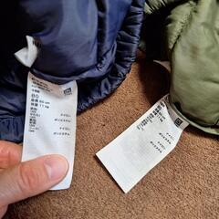 ユニクロ ベビー アウター ダウン UNIQLO グリーン 80 80cmの画像