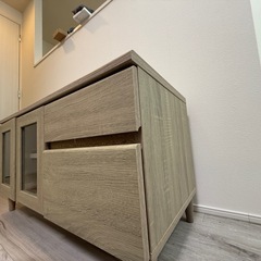 木目調　テレビ台　収納の画像