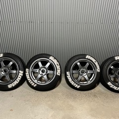 【希少】RAYS TE37 4H 114.3 8J 4本 16インチ　ナット付き！の画像