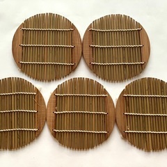 ざるそば用　セイロ用　丸竹スダレ　 丸竹すのこ　小サイズ　5枚セット