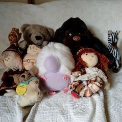 ぬいぐるみ7体 と 手作り人形2体