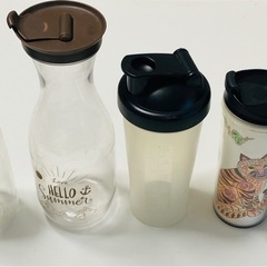 お出かけは手作りタンブラー　シェイカなど