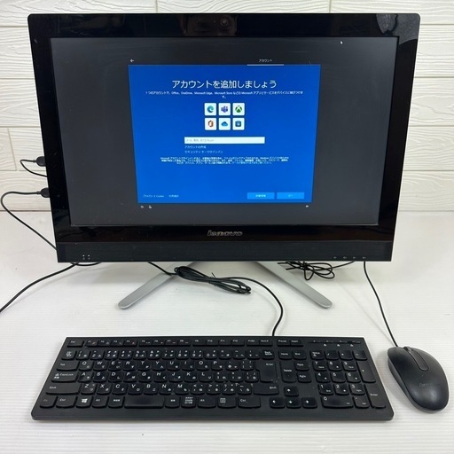 美品 Lenovo レノボ ディスプレイ一体型PC ワイド液晶 デスクトップパソコン フルHD液晶搭載