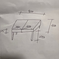 センターガラステーブルの画像