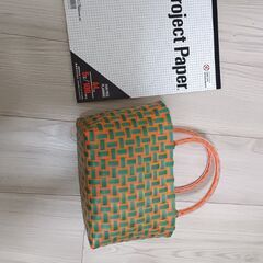 カゴバッグ　ビニールバッグ　新品の画像