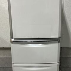 MITSUBISHI 三菱 3ドア ノンフロン冷凍冷蔵庫 335L（冷蔵254L・冷凍81L） MR-C34T-W 自動製氷 2012年製