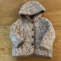 キルト　花柄コート　90