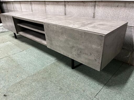 株式会社もしも 木製 テレビ台 ローボード AVボード ストーングレー 幅180cm×奥行38cm×高さ39cm