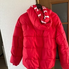 メンズダウンジャケット 赤 Mの画像