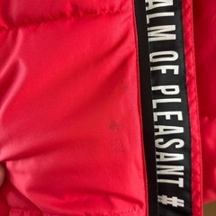 メンズダウンジャケット 赤 Mの画像