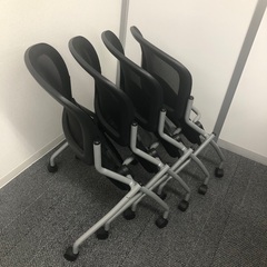 ★オフィス キャスター付イス チェア★ 4脚セット♪の画像