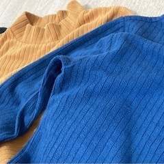 ユニクロ 3枚セット 140　キッズ　長袖　ストレッチフリースリブハイネックT  の画像