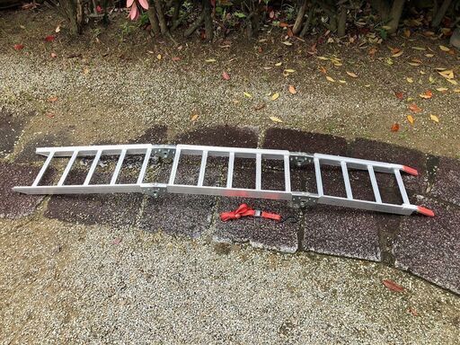良好！アルミ製　3つ折り畳み式ラダーレール 道板 スロープ ブリッジ