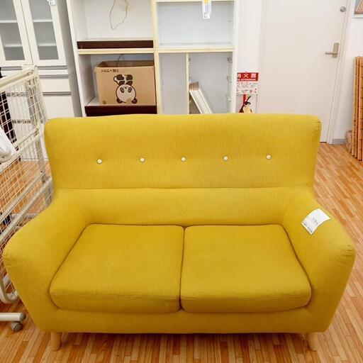 ★ジモティ割あり★ ソファー　マスタード　クリーニング済　YJ5147