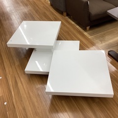 Sauder ラウンド ガラストップ リビングテーブルアメリカ輸入家具